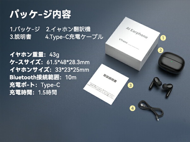 イヤホン翻訳機 3