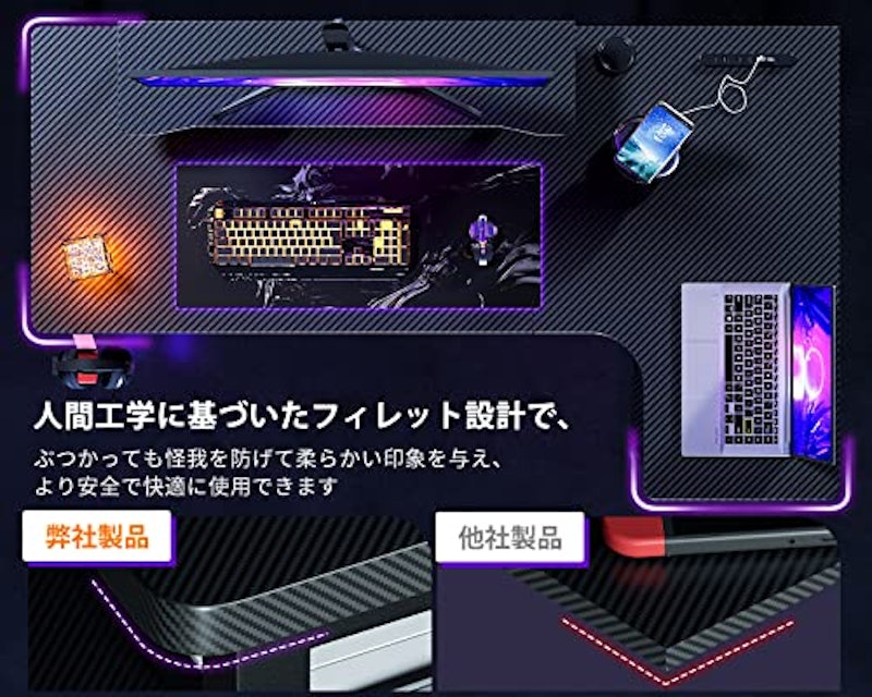 L字ゲーミングデスク 6