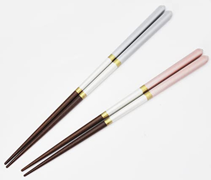 箸置付夫婦箸 シャンパン 2