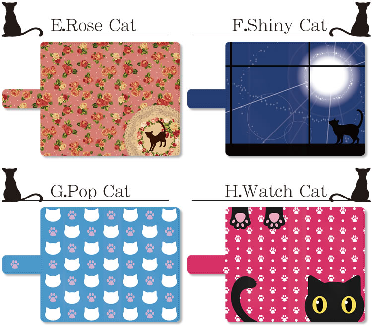 スマホケース 手帳型 かわいい猫&うさぎ  5