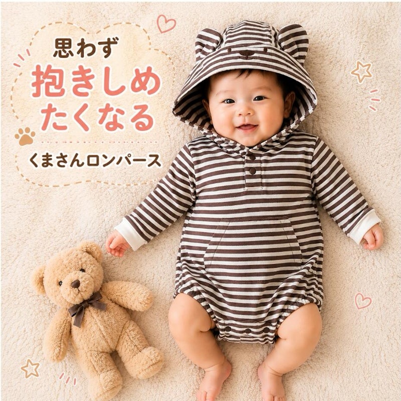 くま耳ロンパース 4