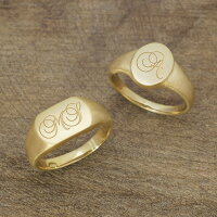 K18 Initial Signet Ring 7