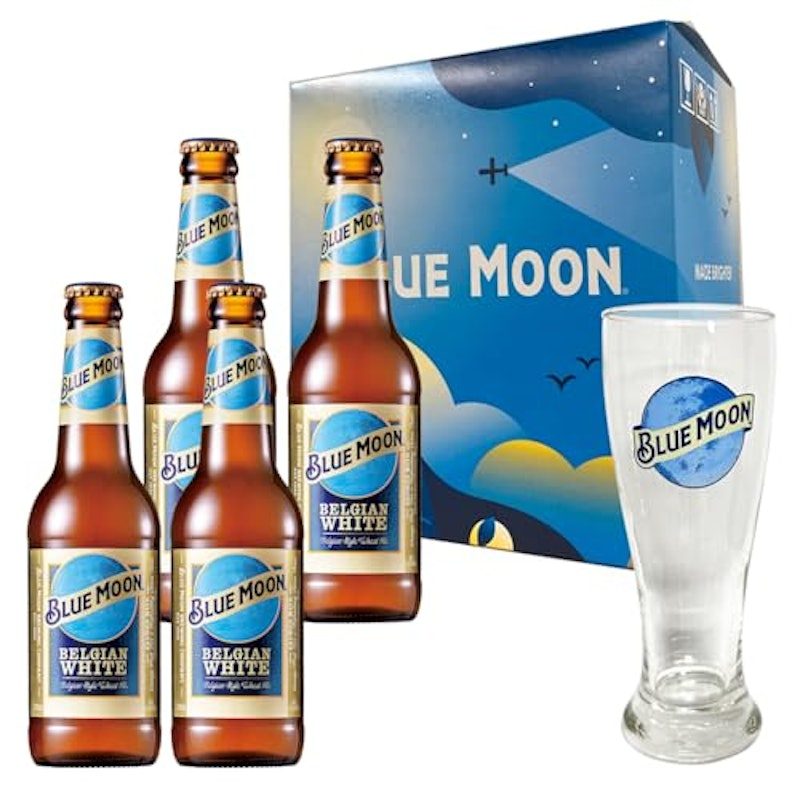 BLUE MOON オレンジの味わい 無濾過ホワイトエールビール オリジナルグラス付×1個 1