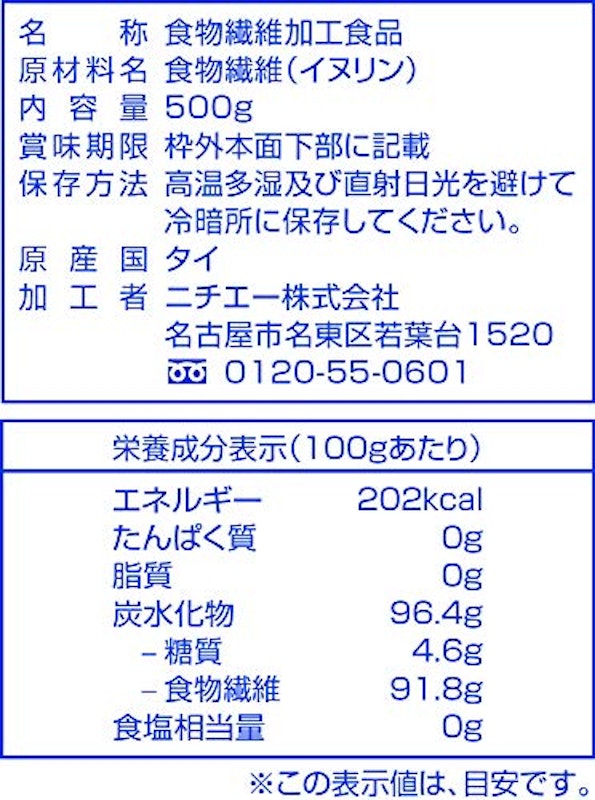 水溶性食物繊維 イヌリン 2