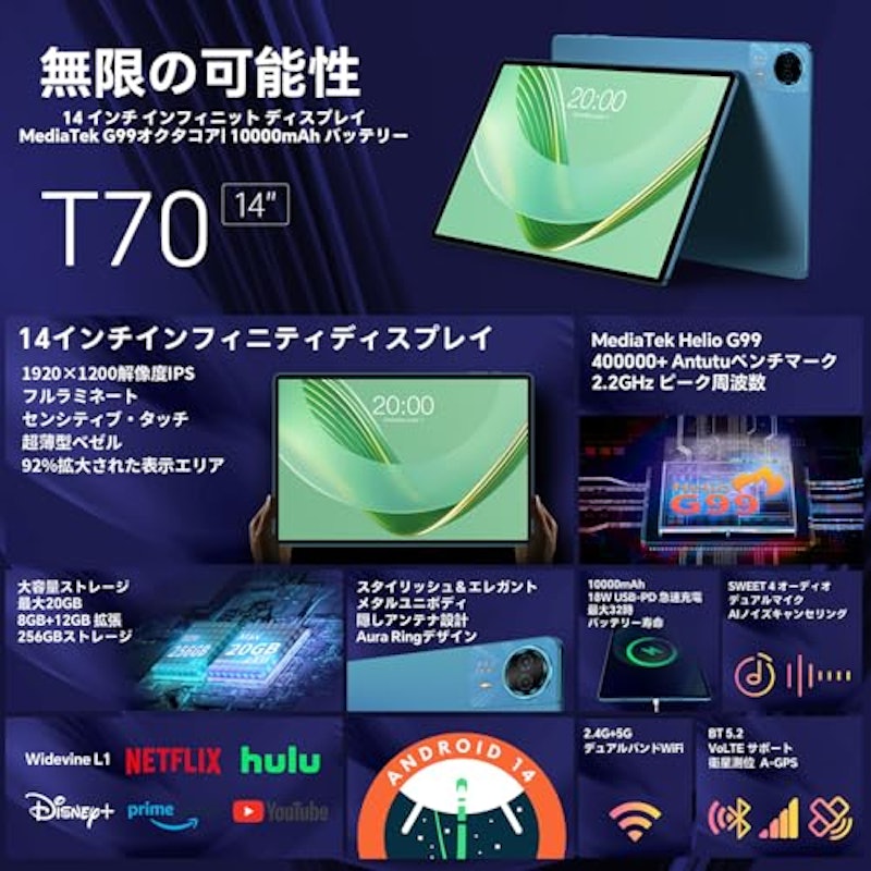Android 14 タブレット 2