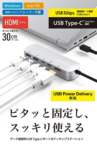 USB Type-Cデータポート/固定用台座付ドッキングステーション 2