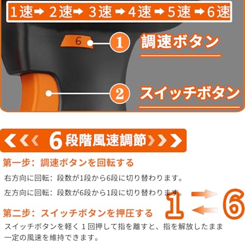 強力洗車ブロワー エアダスター 3