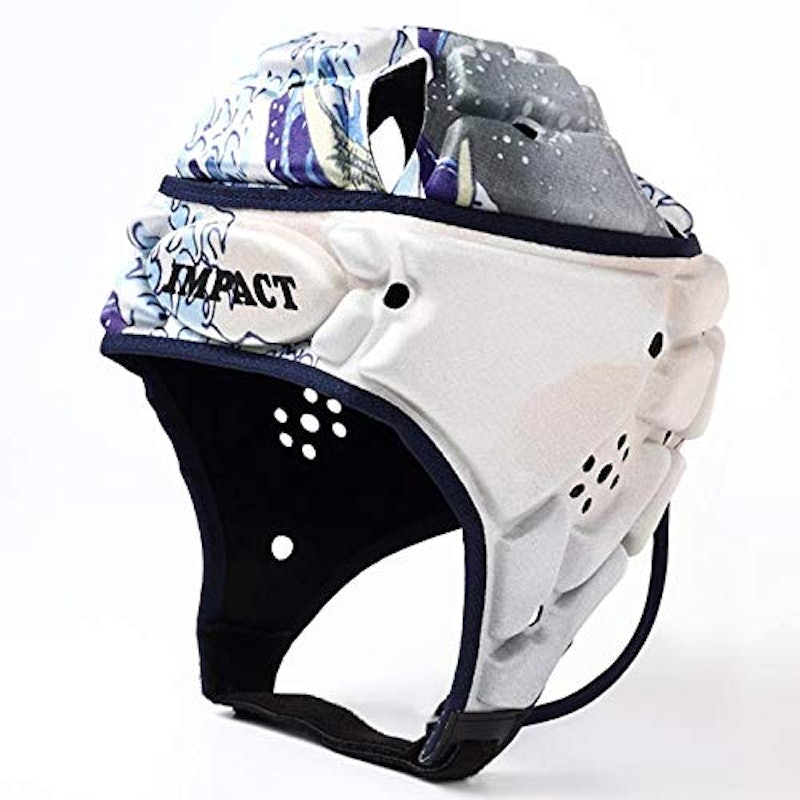 IMPACT ラグビーヘッドキャップ 和柄 北斎 ホワイト V2 Premium Vented 1