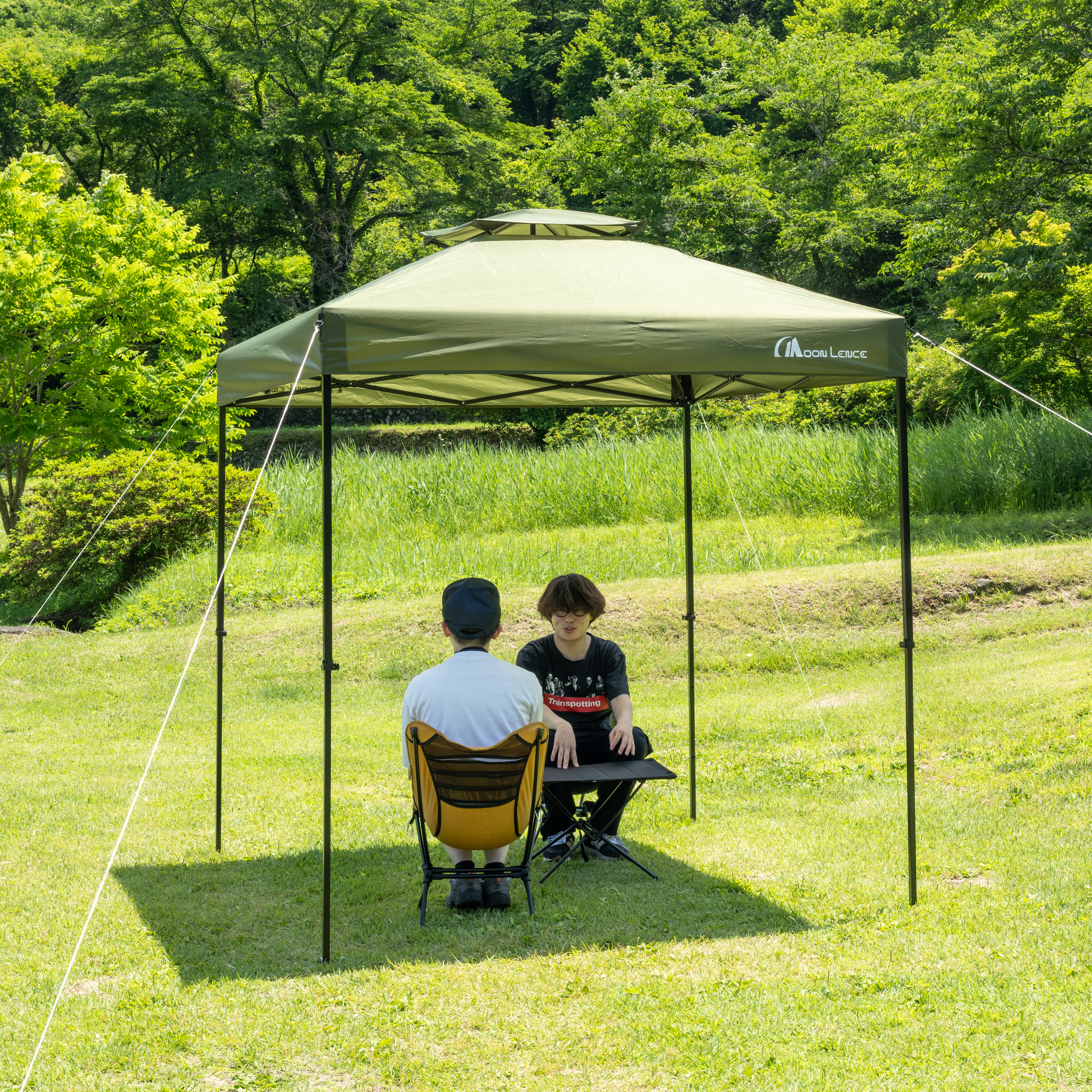 ムーンレース　ワンタッチタープ　2M グリーン 楽天市場】MOON LENCE タープテント ワンタッチ 3.25*3.25m 2段階調節