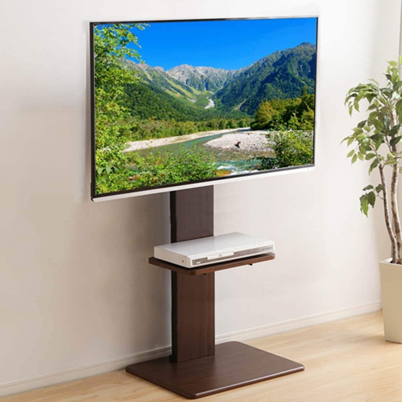 お部屋広々 首振り壁寄せテレビスタンドS-WAT 1