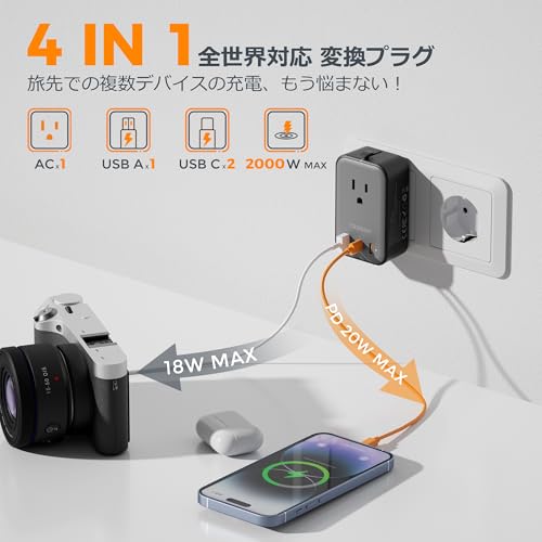 Ultra Thin Universal Travel Adapter PD 20W 2