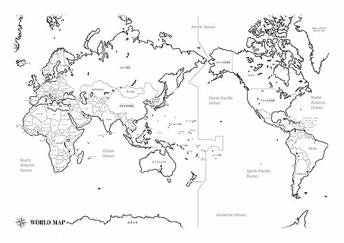 書いて消せる世界の白地図 3
