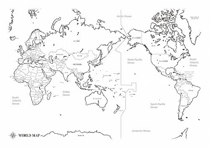 書いて消せる世界の白地図 3