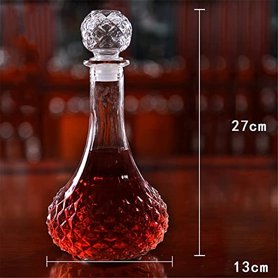 ウイスキー ガラス ワインボトル おしゃれ デザイン 透明 ウイスキーデキャンター ガラス 酒用デキャンター ウイスキーデカンタ 蓋付き かっこいい ワインデカンタ ウィスキー デカンタ ヒョウ型のデカンター、モダンなガラスワインカラフ、パーソナライズされた家の装飾品、 ブランデー