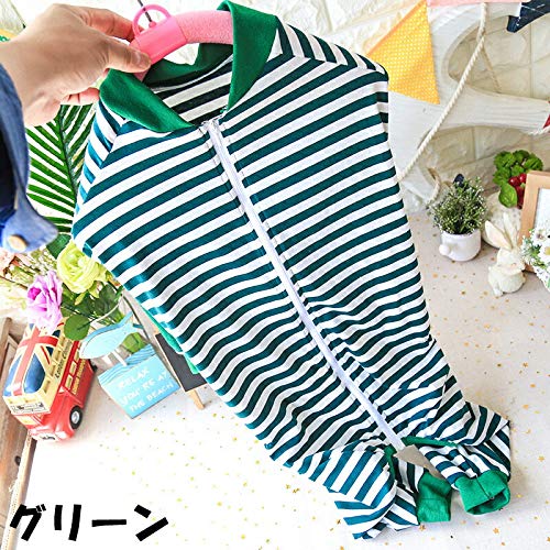 PET FiND 背面ファスナー付きボーダー つなぎ 4