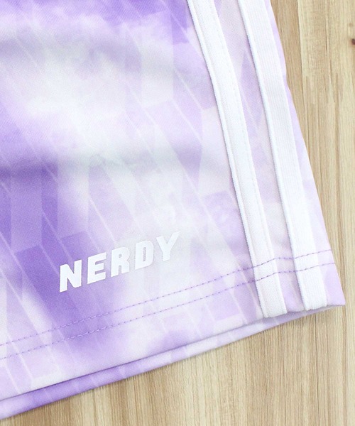 NERDY モノグラムウォーターカラートラックハーフパンツ 4