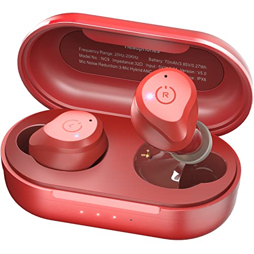 赤 ワイヤレスイヤホン 充電ケース付き Amazon | ZNX＼ZENIX AirPods 第2世代 第1世代 用
