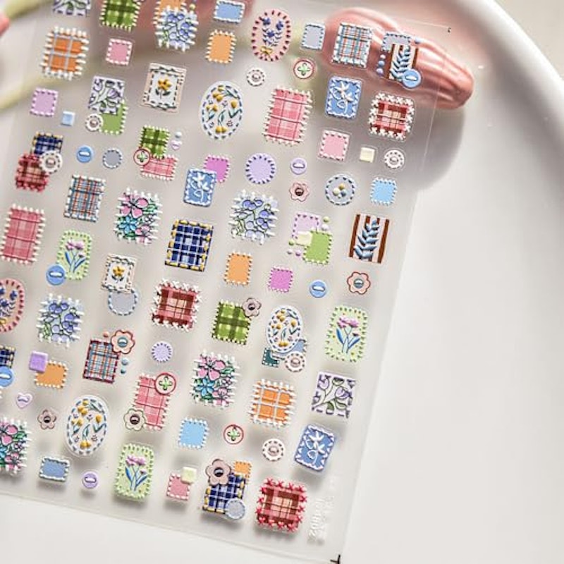 立体刺繍風ネイルシール 4