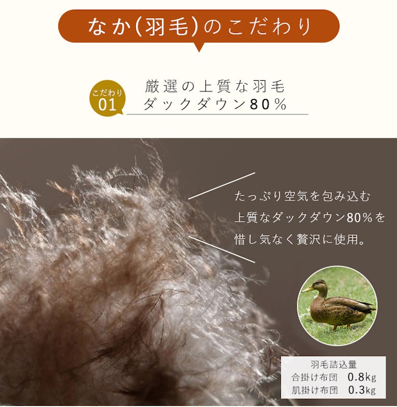 2枚合わせ羽毛布団 3