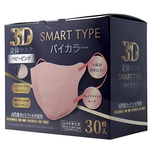3D立体マスク スマートタイプ バイカラー 1