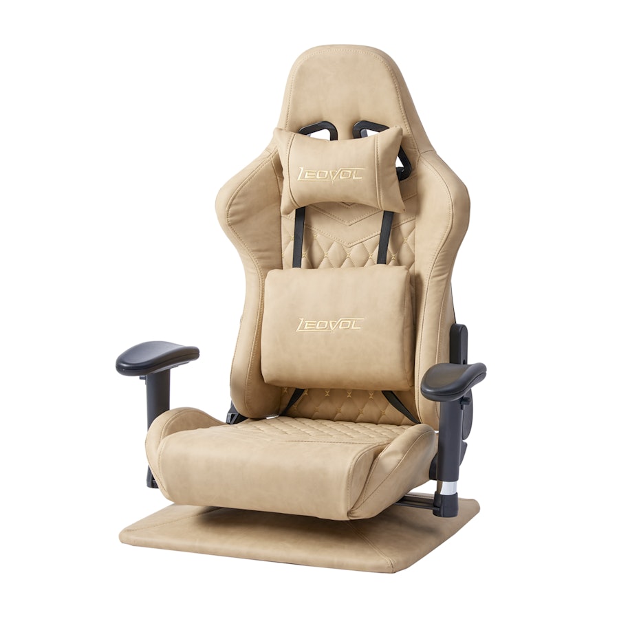 【色: ブラック】LEOVOL ゲーミング 座椅子 360°回転座椅子 PCゲー