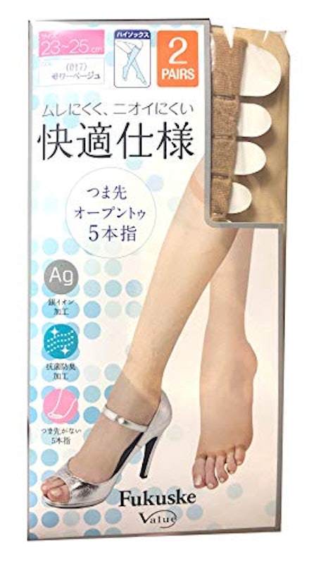 快適仕様 パンティストッキング 5本指 つま先オープンタイプ ハイソックス