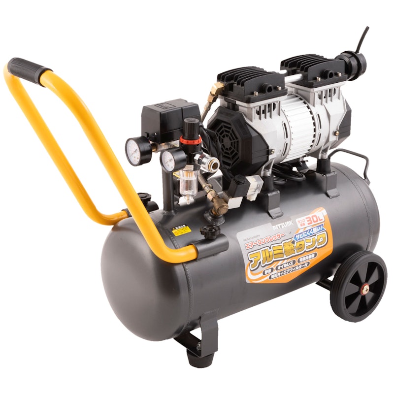 アースマンオイルレスエアコンプレッサー ACP-39SLA 39 L 静音 A EARTH MAN 静音オイルレスエアーコンプレッサー ACP-39SLAを