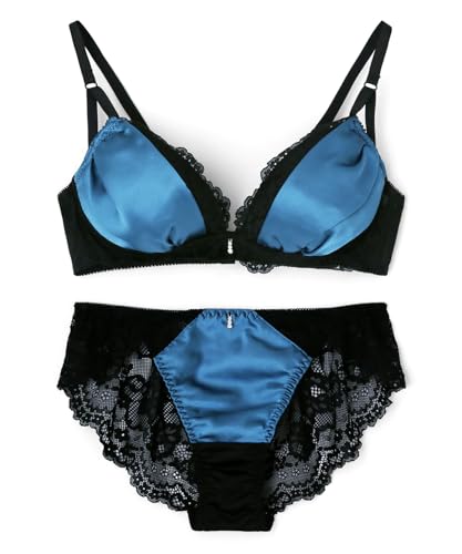 セクシードレープサテン ブラジャー&ショーツセット 1