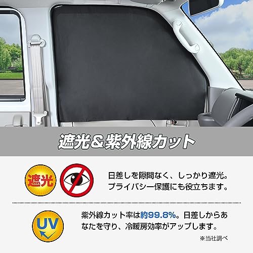 スズキ・エブリイ専用マグネッフロントサイドカーテン  5