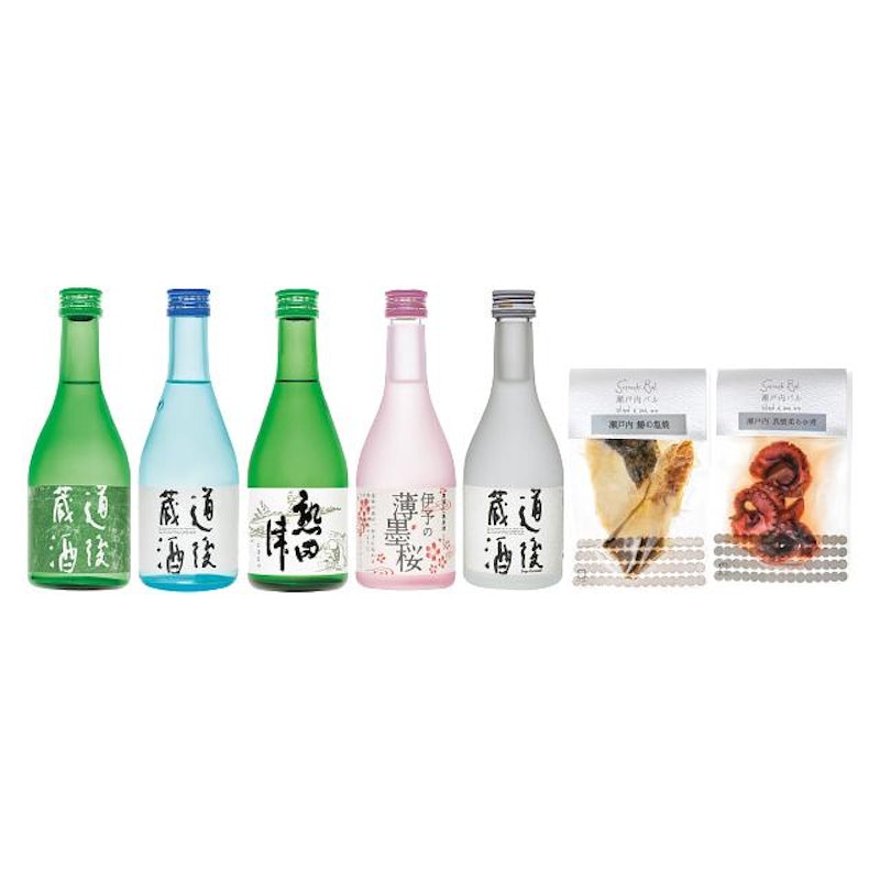 道後地酒と瀬戸内おつまみセット 1
