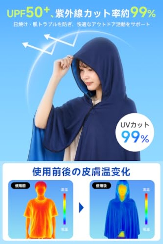 冷感ポンチョ 4