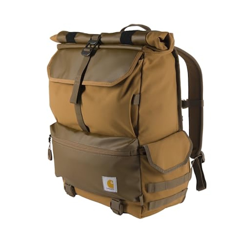 Nylon Roll Top Backpack