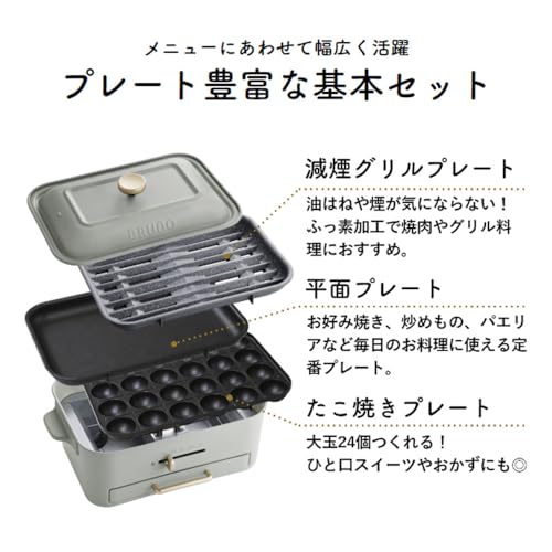 コンパクトグリルホットプレート スチーマー&セラミックコート鍋セット 2