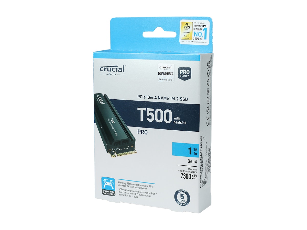 Crucial T500 ヒートシンク付き CT1000T500SSD5JPを検証レビュー Crucial T500 ヒートシンク付き CT1000T500SSD5JPを検証レビュー