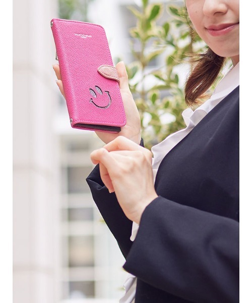 スマイル 手帳型スマホケース スペインカーフレザーVer. 9