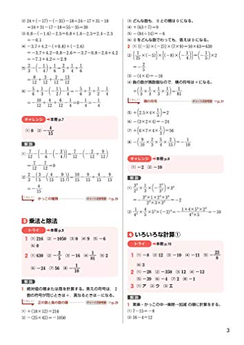 チャート式 中学数学 1年 準拠ドリル 6