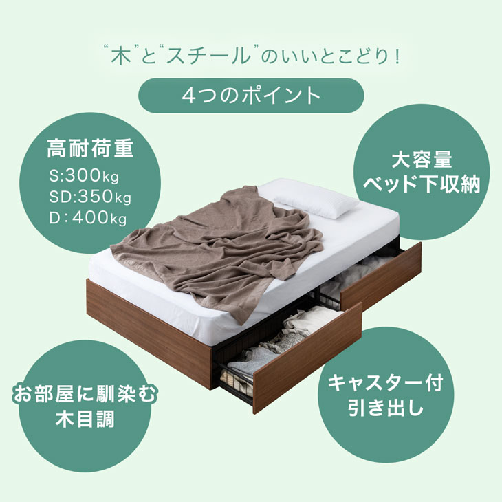 収納付きベッド  2