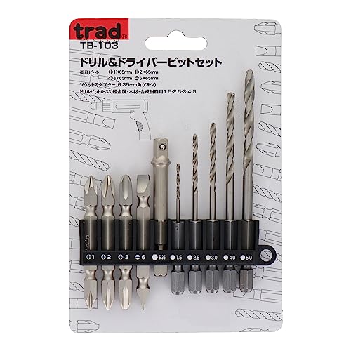 (業務用15セット) TRAD コンビネーションビットセット/先端工具 〔7本組×15セット〕 インパクト対応 TCB-7KR 〔DIY用品/大工道具〕 業務用15セット) TRAD コンビネーションビットセット&frasl;先端工具