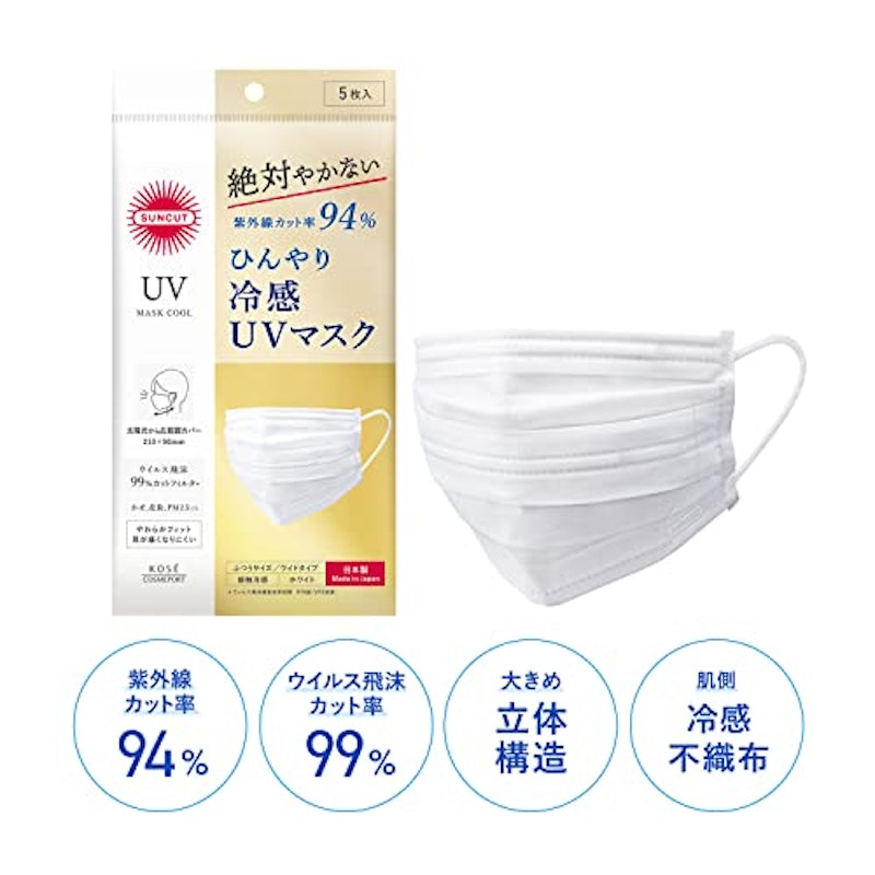 ひんやり冷感UVマスク 6
