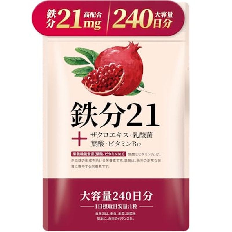 鉄分 21mg サプリ 1