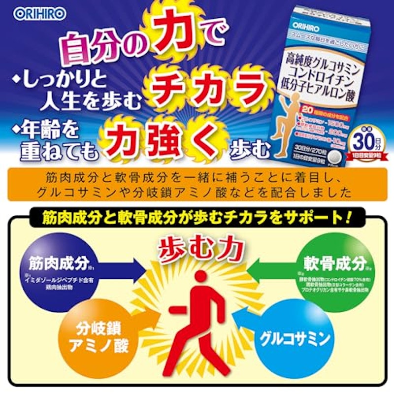 高純度グルコサミンコンドロイチン低分子ヒアルロン酸 3