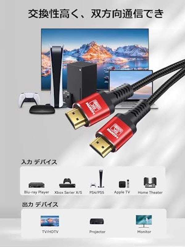 HDMI 2.1 ケーブル 8K 5