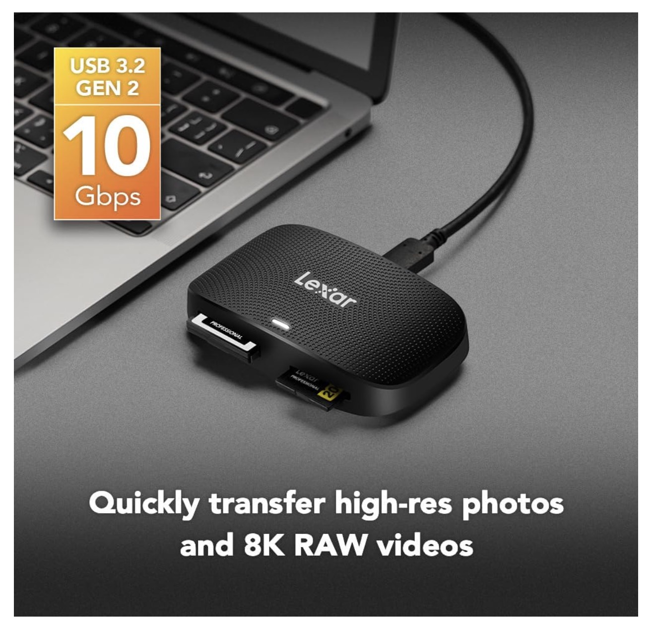 Professional CFexpress Type B/SD USB 3.2 Gen 2リーダー 3