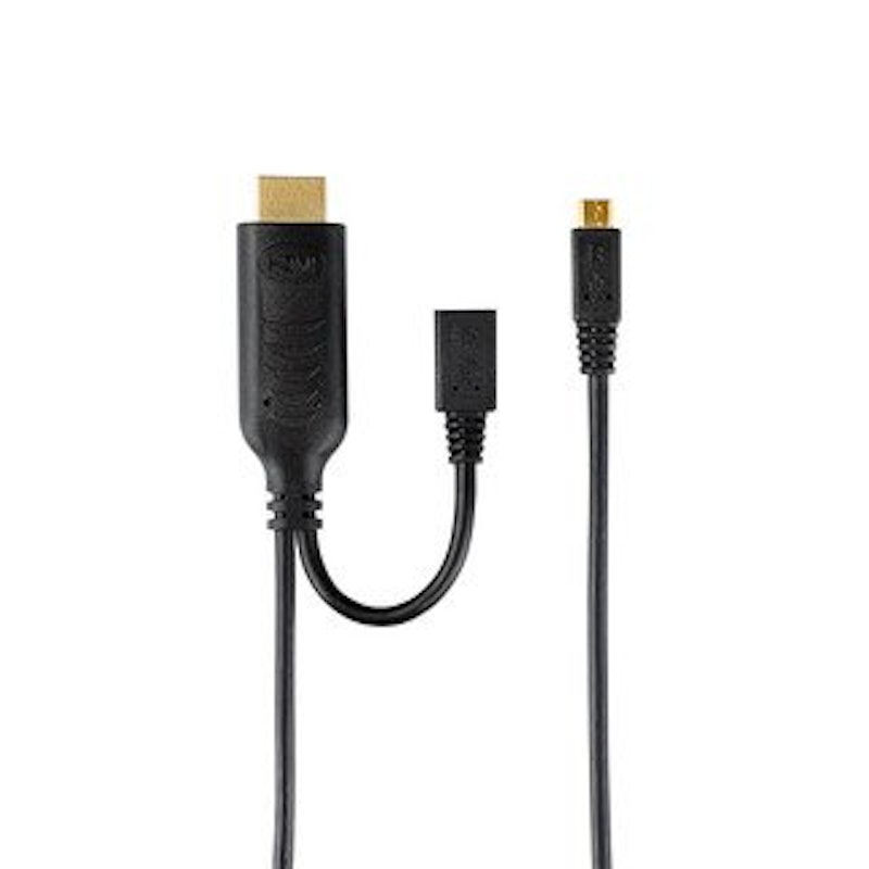 MHLケーブル 1m HDMI変換 充電用ポート付 1