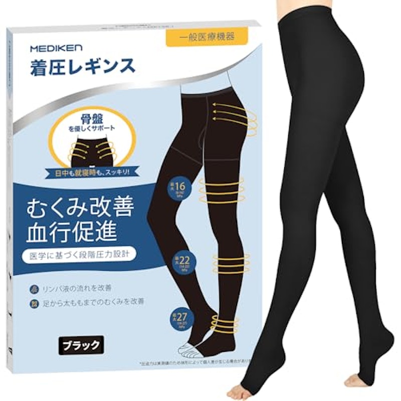 着圧レギンス つま先なし