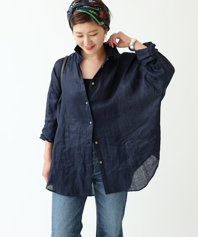 80リネンカシュクール ビッグシャツ 3