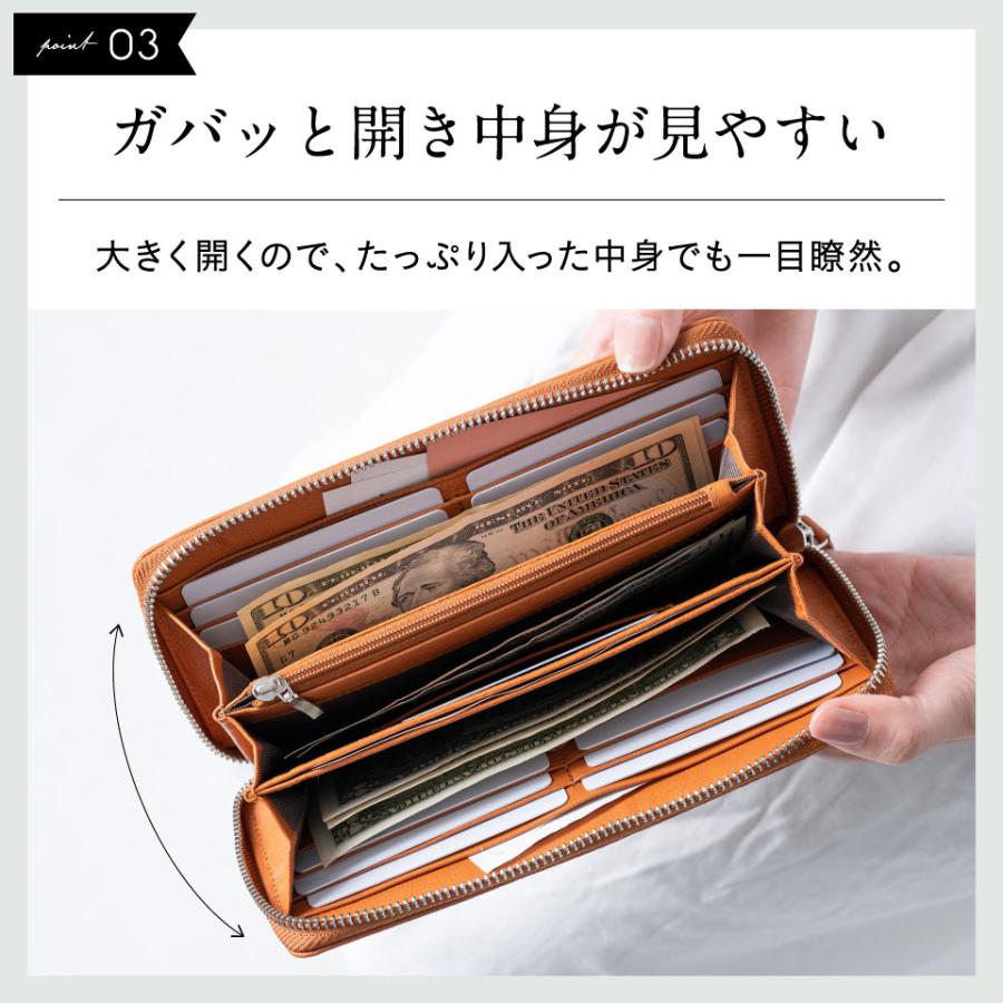 エコレザー ソフトシュリンク YKKラウンドファスナー長財布 5