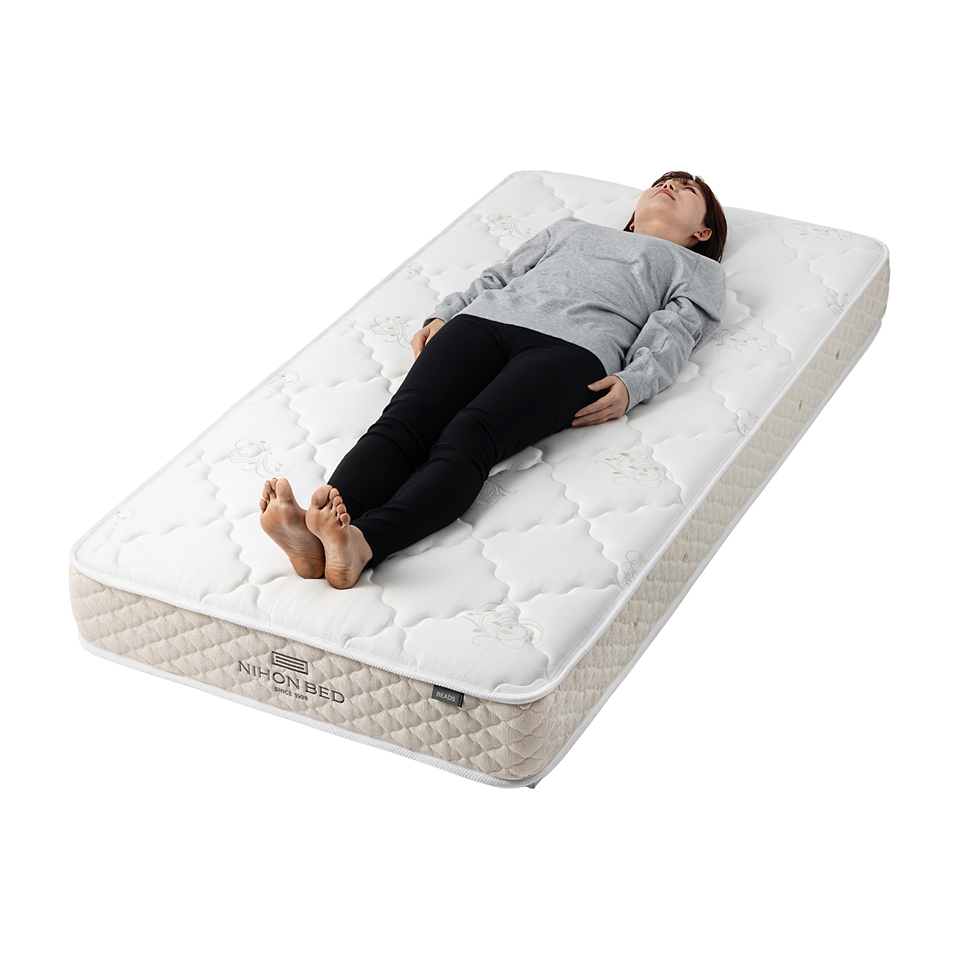 送料込み‼️【美品】日本ベッド　ビーズポケットベーシック　セミダブルサイズ ビーズポケットマットレス 日本ベッド ビーズポケット ベーシック