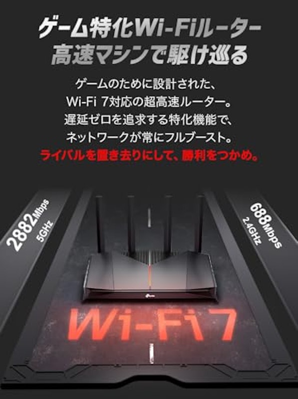 デュアルバンドWi-Fi 7ゲーミングルーター 3