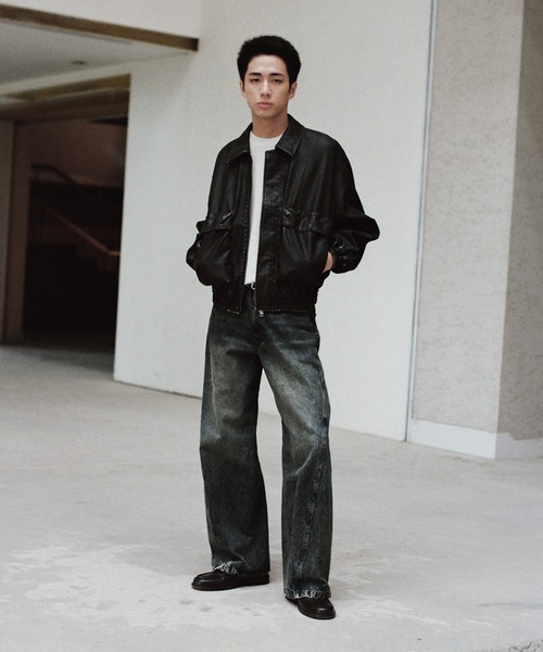 VINTAGE WASHED CURVED DENIM 6